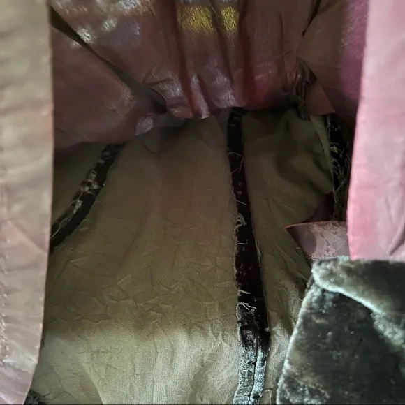 Antique Vintage Edwardian Victorian Black Velvet Opera Swing Coat Jacket - Picture 9 of 12